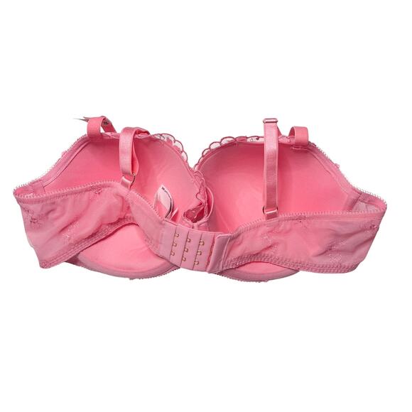 Victoria's Secret Pretty Petals Embroidery Lightly Lined Demi Bra Pink Hope 40C - Picture 2 of 4